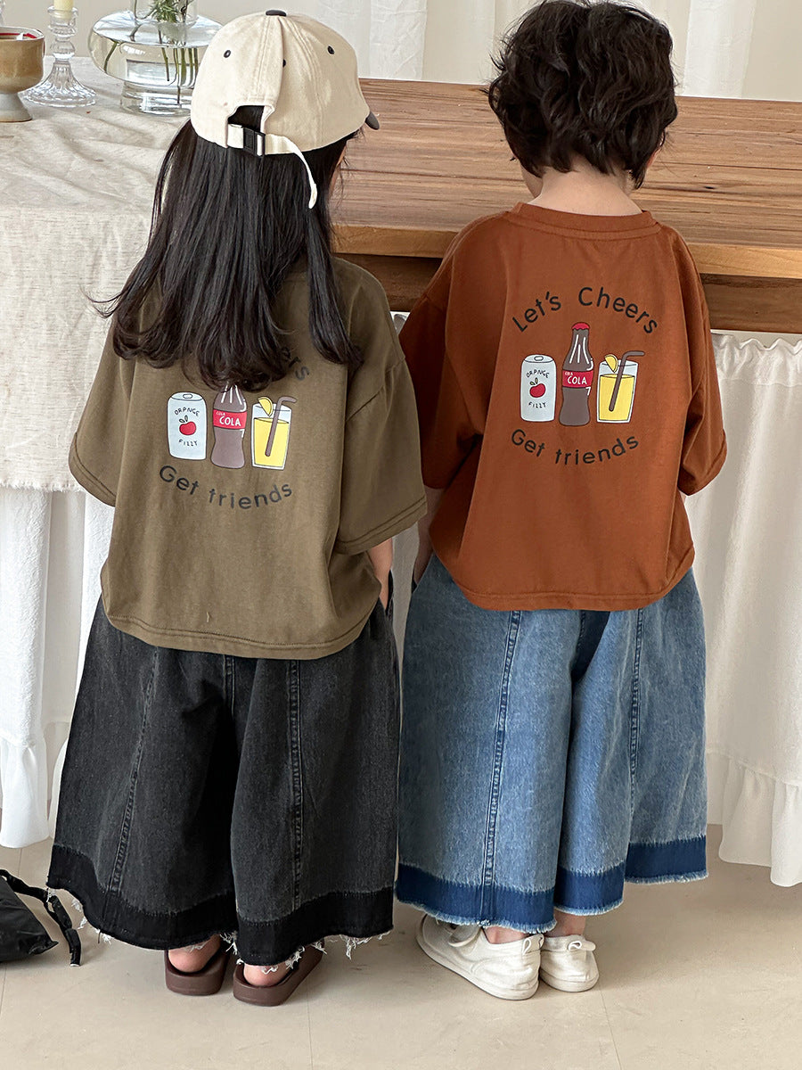 Back Graphic Drinks Cotton Tee ドリンクプリント 半袖Tシャツ【mh0013471】