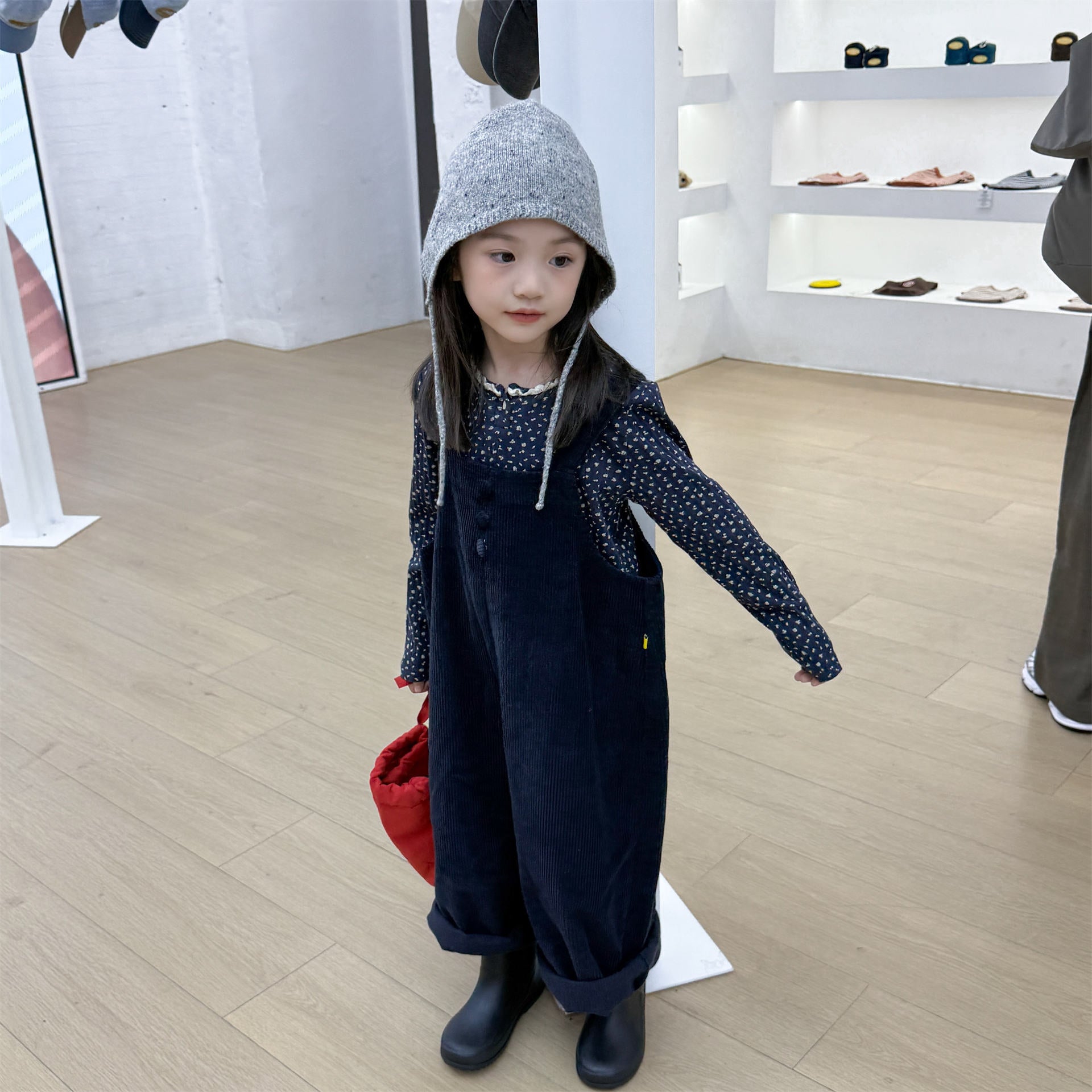 -コーデュロイオーバーオール サロペット ワイドパンツ【mh0010811】 - mamahalo shop - オーバーオール -  べビー服 - 子供服 - 男の子 - 女の子