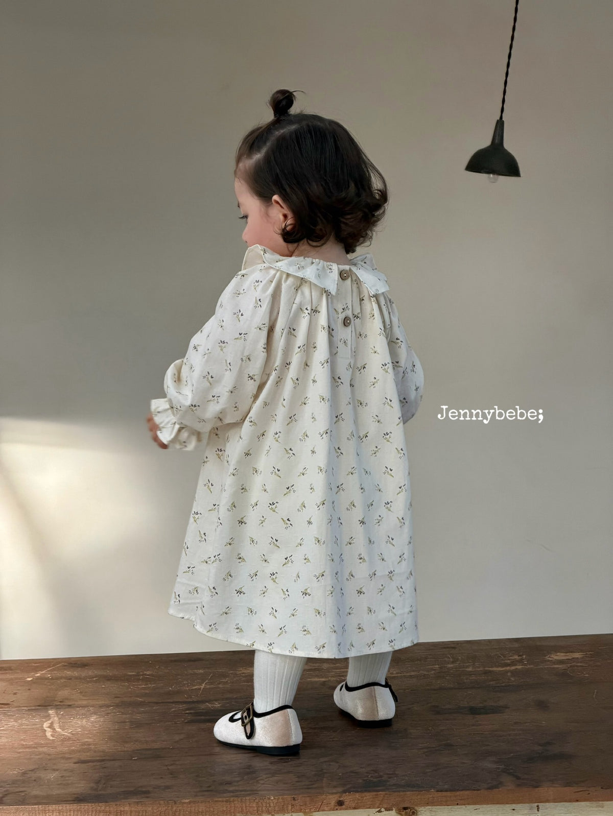Kids' Floral Ruffle Collar Long-Sleeve Dress [mh0014320]