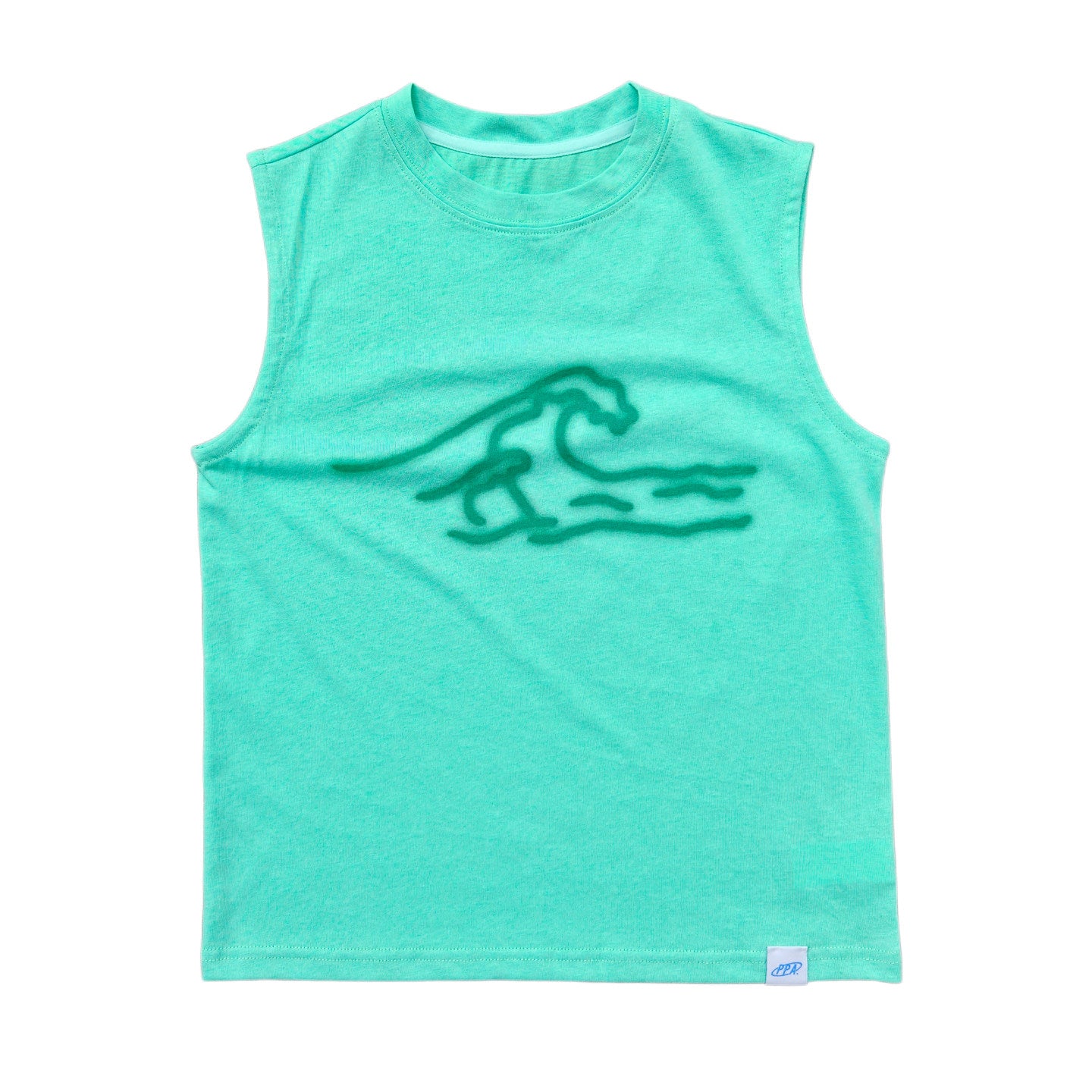 Abstract Doodle Graphic Tank ボーダー柄ノースリーブトップス【mh0013620】