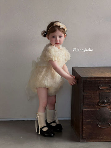 Tulle Ruffle Romper Dress チュール フリル ロンパース ワンピース【mh0012531】