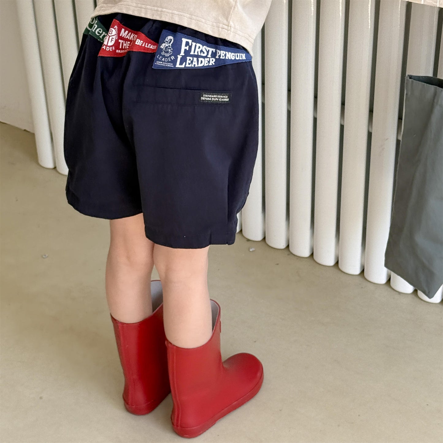Pennant Patch Graphic Cotton Shorts ワッペン ショートパンツ【mh0012650】
