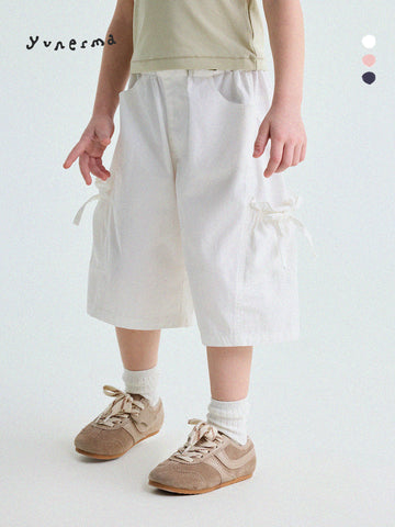 Ribbon Detail Cropped Pants リボン ハーフパンツ【mh0013179】
