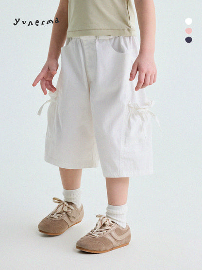 Ribbon Detail Cropped Pants リボン ハーフパンツ【mh0013179】