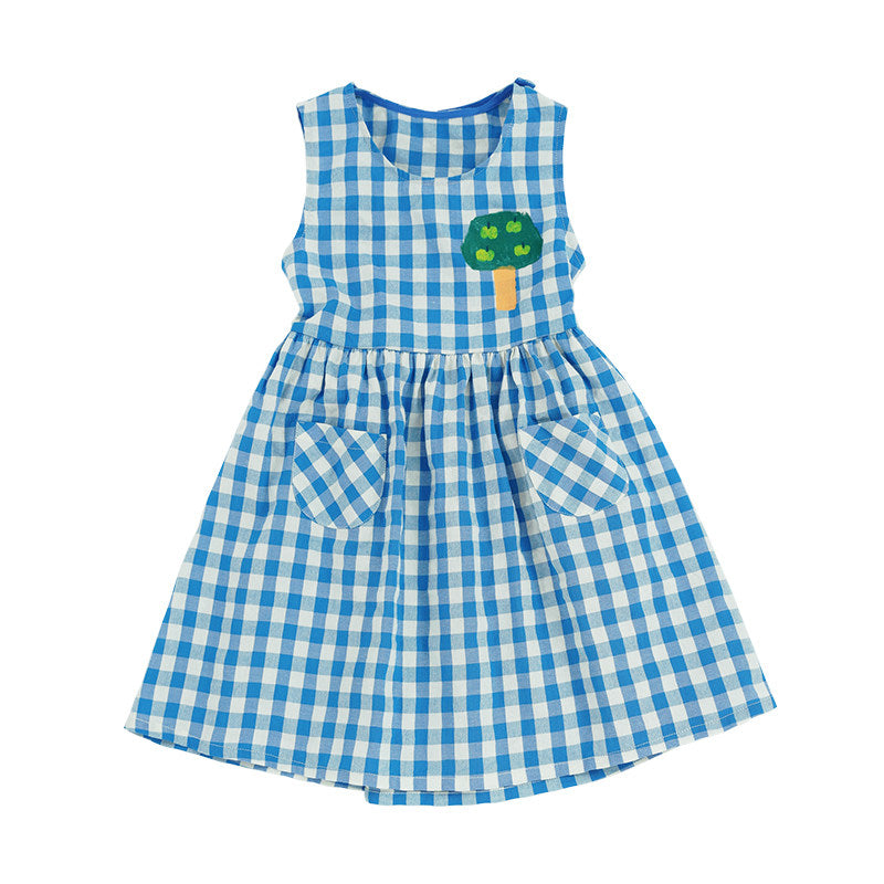 Gingham Plaid Vest Dress チェック ノースリーブワンピース【mh0013212】
