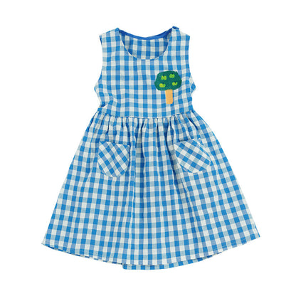 Gingham Plaid Vest Dress チェック ノースリーブワンピース【mh0013212】