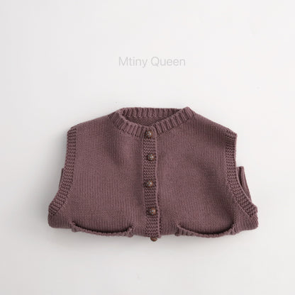 Cotton Knit Button Vest コットン ニット ベスト【mh0012509】