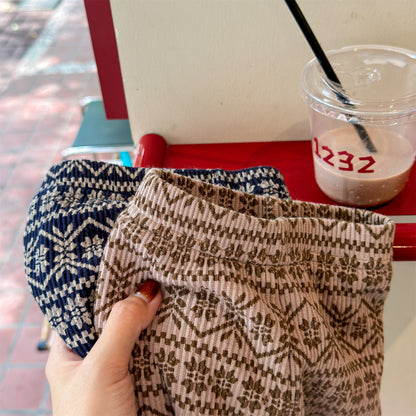 裏起毛レギンスパンツ トライバル ネイティブ柄 レギパン【mh0011911】