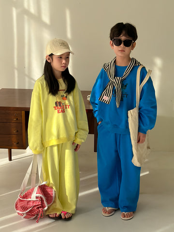 Dog Print Sweatshirt Set 犬 プリント スウェット セットアップ【mh0012515】