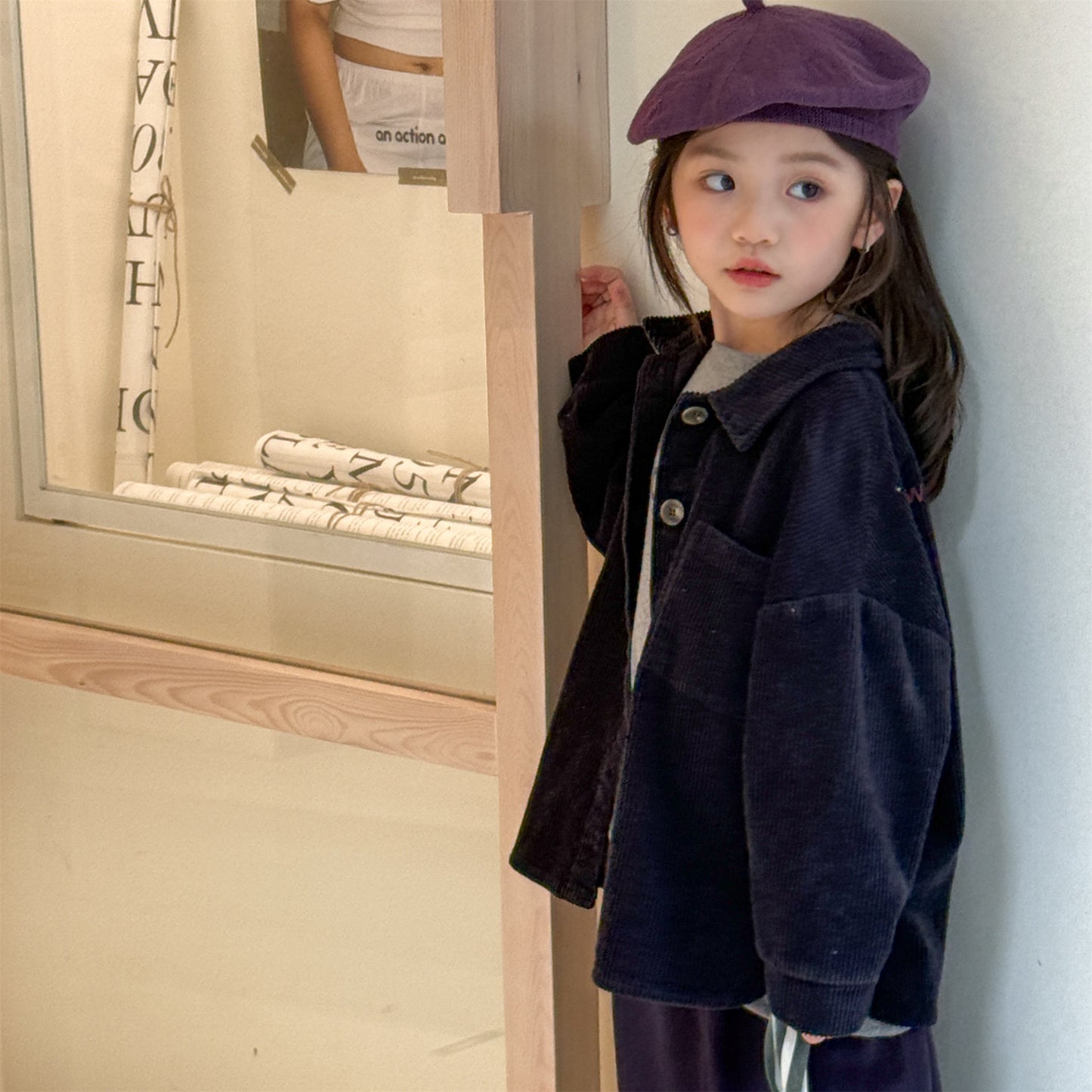 -コーデュロイシャツジャケット シャツコート【mh0010804】 - mamahalo shop - 長袖シャツ・ブラウス -  べビー服 - 子供服 - 男の子 - 女の子