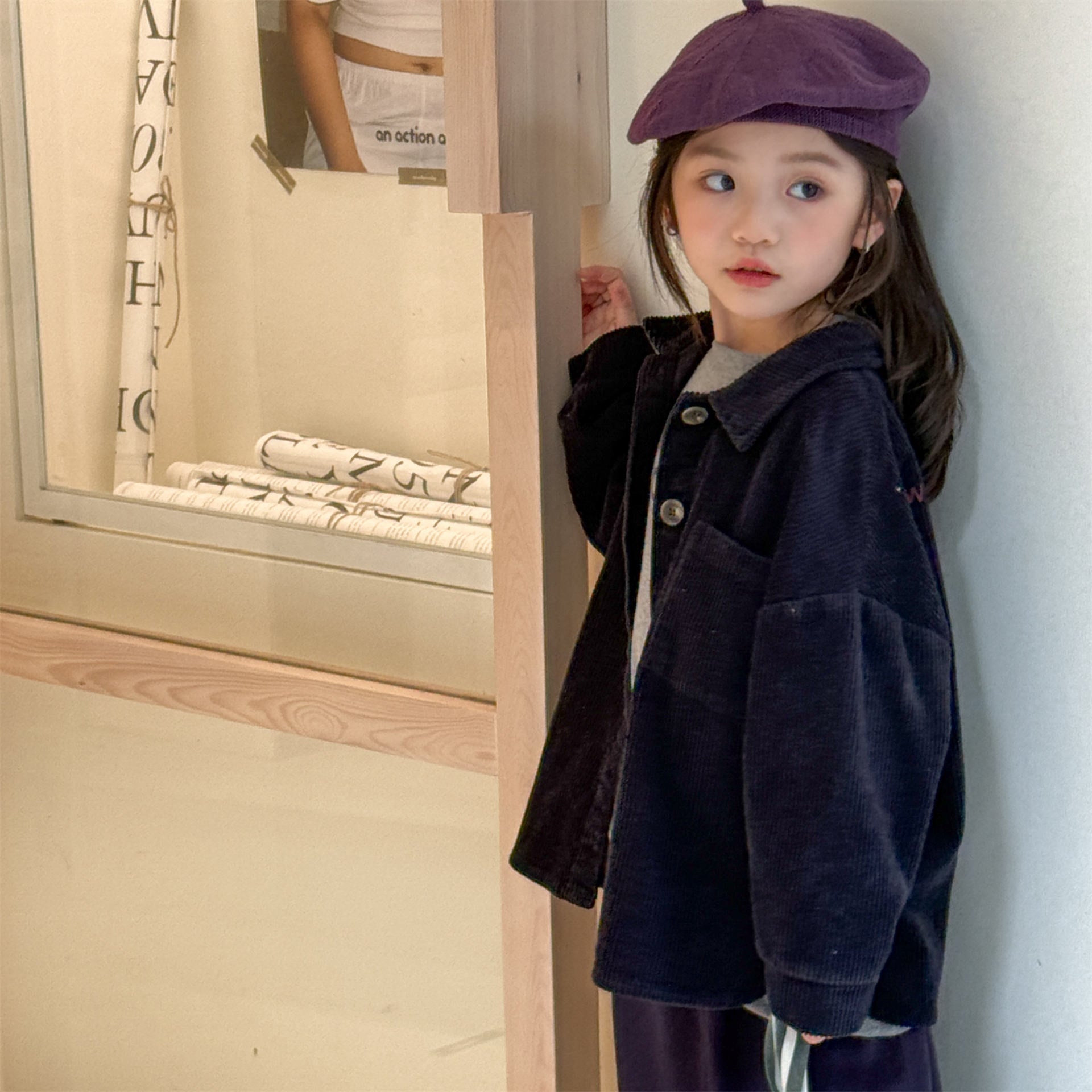 -コーデュロイシャツジャケット シャツコート【mh0010804】 - mamahalo shop - 長袖シャツ・ブラウス -  べビー服 - 子供服 - 男の子 - 女の子