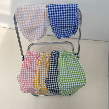 Pantalones holgados de verano a cuadros para niños [mh0000865]