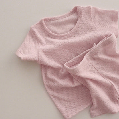 Mesh Cotton Short Set 半袖 パジャマ セット【mh0012607】