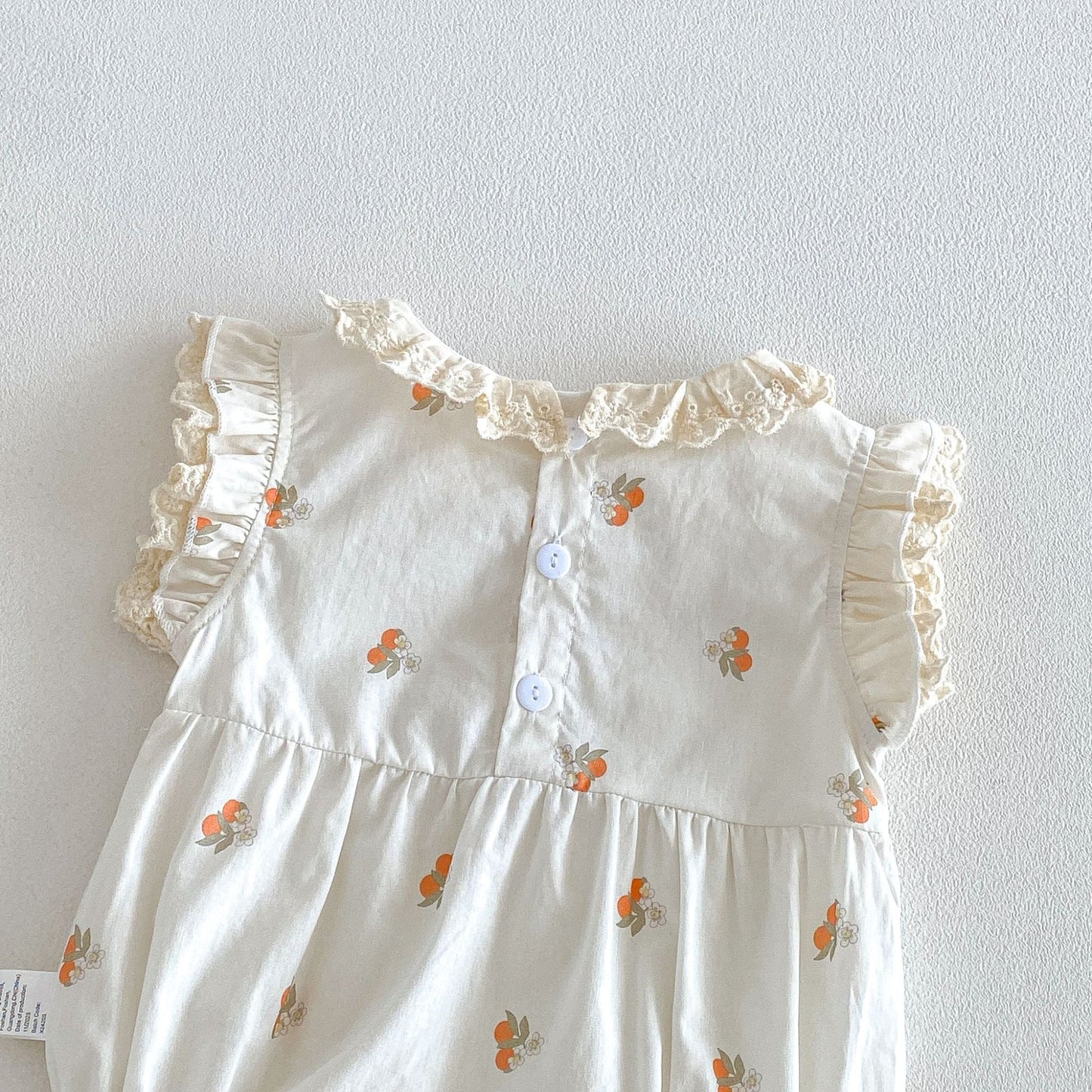 2026 Verano Coreano Nuevo Bebé Cubre Trasero Chaqueta Encaje Estilo Princesa Mono Triángulo Pelele Pequeño Bordado Floral Pelele
