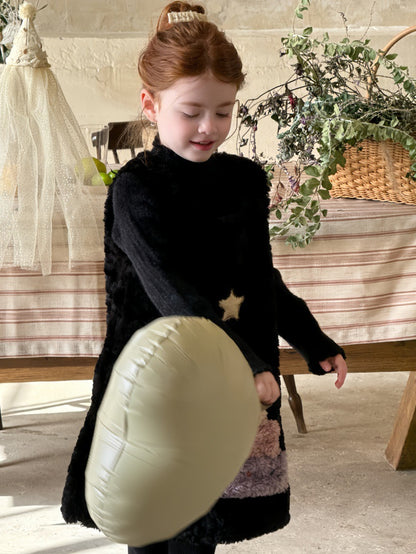 ノースリーブワンピース ファーフリース バースデーケーキモチーフ【mh0011890】