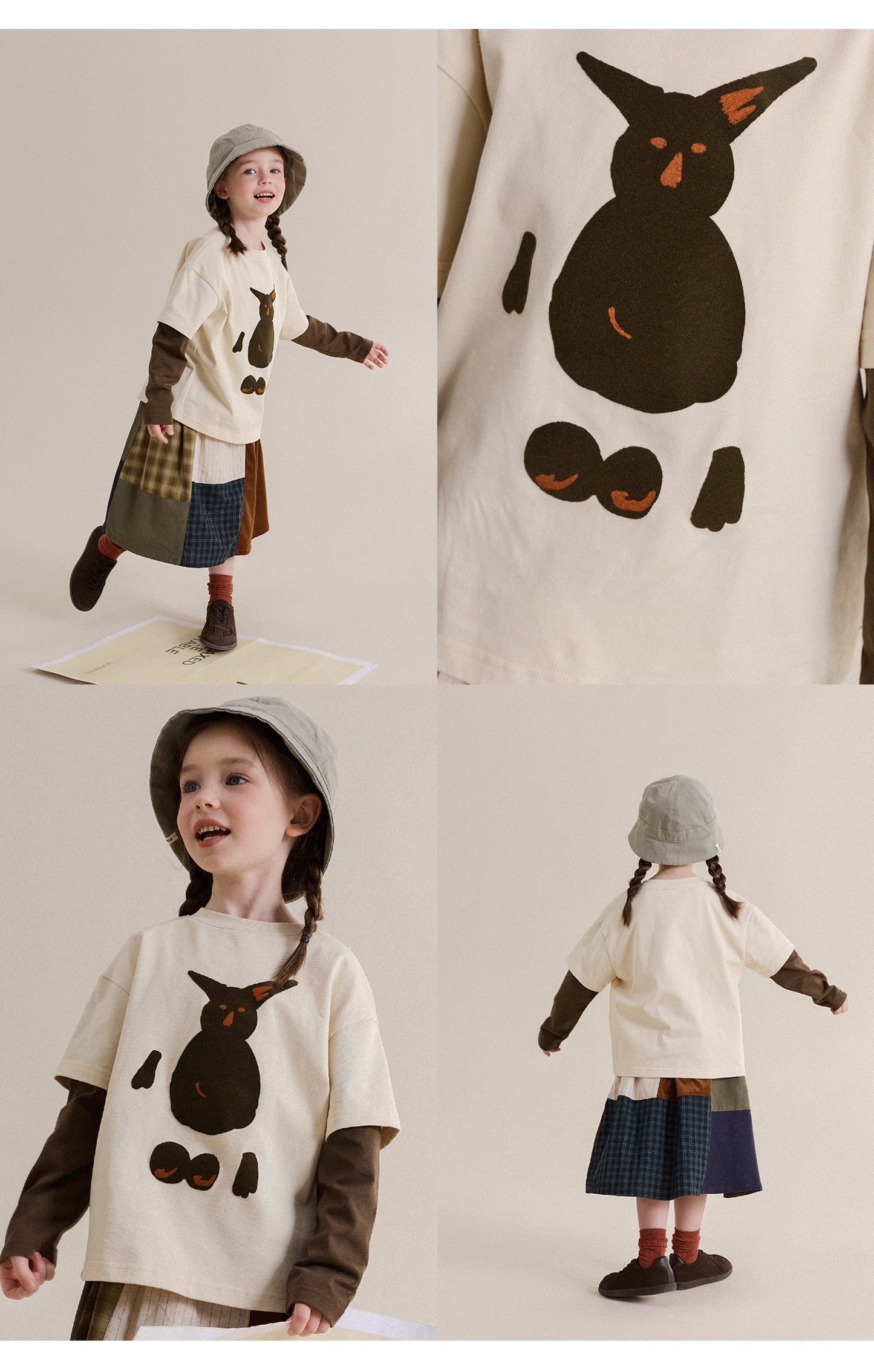 Kids' Junior Faux Layered Printed Long-Sleeve T-Shirt [mh0013972]