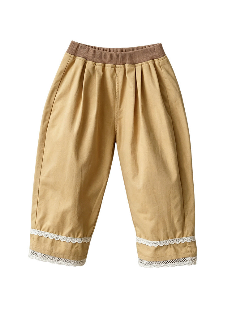 キッズ 裾レース タック バルーンパンツ【mh0014226】