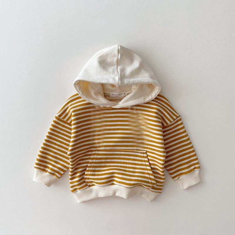 Baby Border Hooded Kangaroo Pocket Hoodie and Long Pants Set [mh0000631]