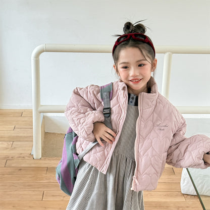 ハートキルティングジャケット キルトブルゾン ショートコート【mh0011912】