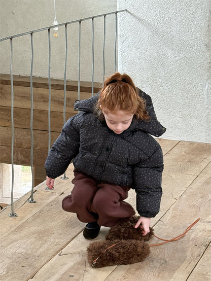 パフジャケット 中綿 小花柄 フーディ カジュアル アウター【mh0011616】