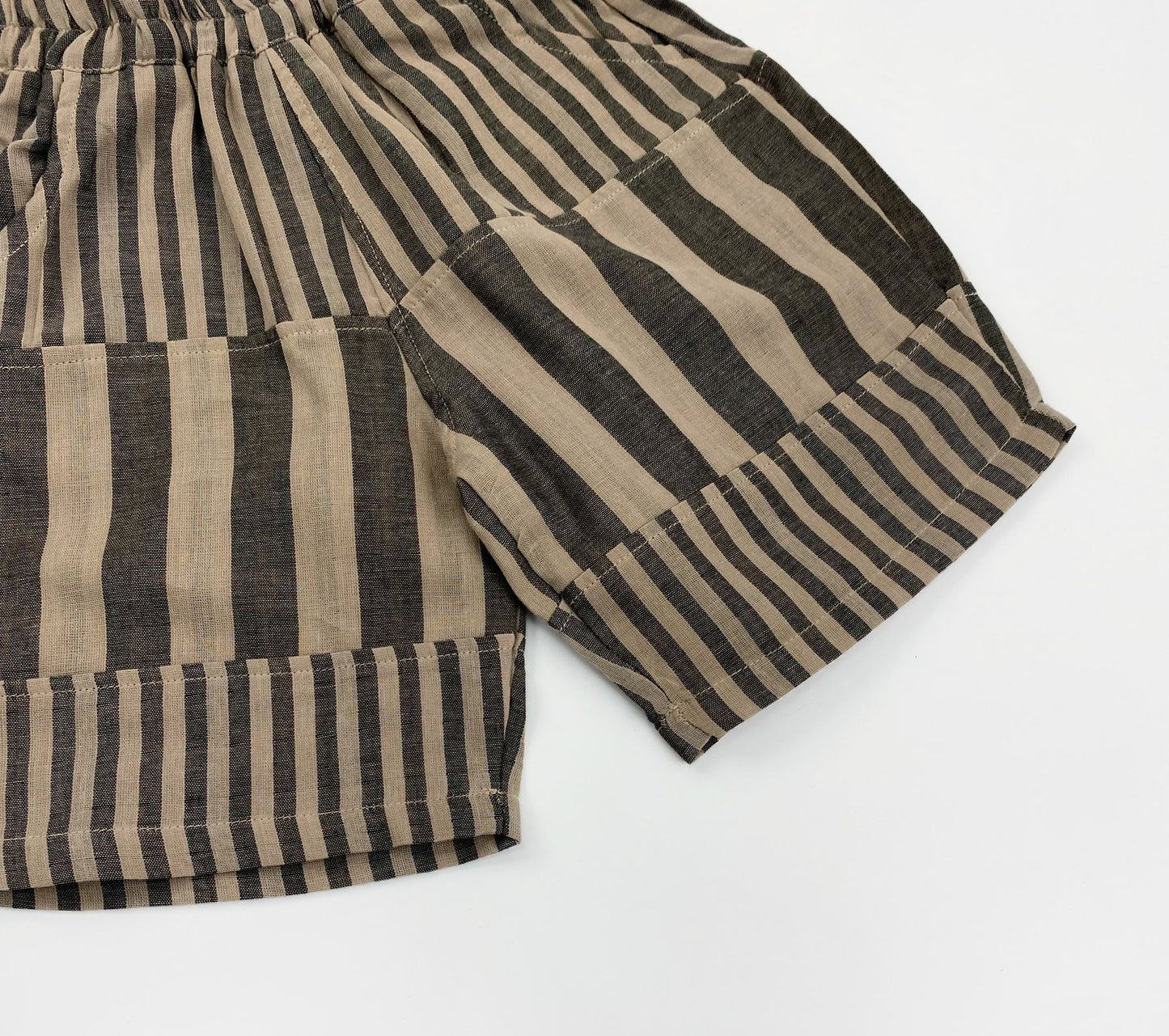 Striped Casual Cotton Shorts ストライプ ハーフパンツ【mh0013473】