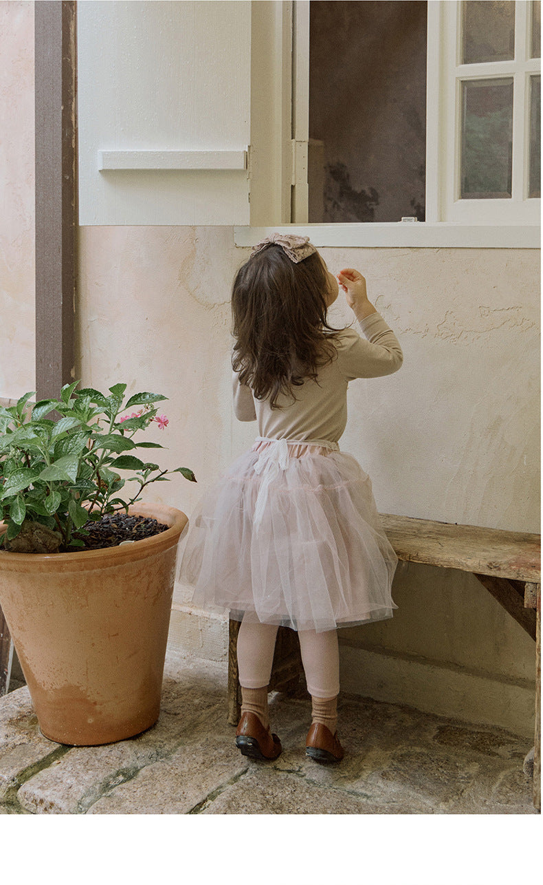 -襟元フリル長袖Tシャツ レース切り替えブラウス【mh0010832】 - mamahalo shop - 長袖Tシャツ -  べビー服 - 子供服 - 男の子 - 女の子