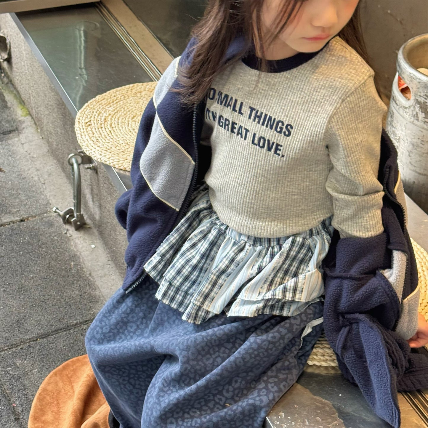 -バイカラージップアップフリースジャケットブルゾン裏起毛防寒アウター【mh0010912】 - mamahalo shop - ショートコート・ジャケット・ジャンパー -  べビー服 - 子供服 - 男の子 - 女の子