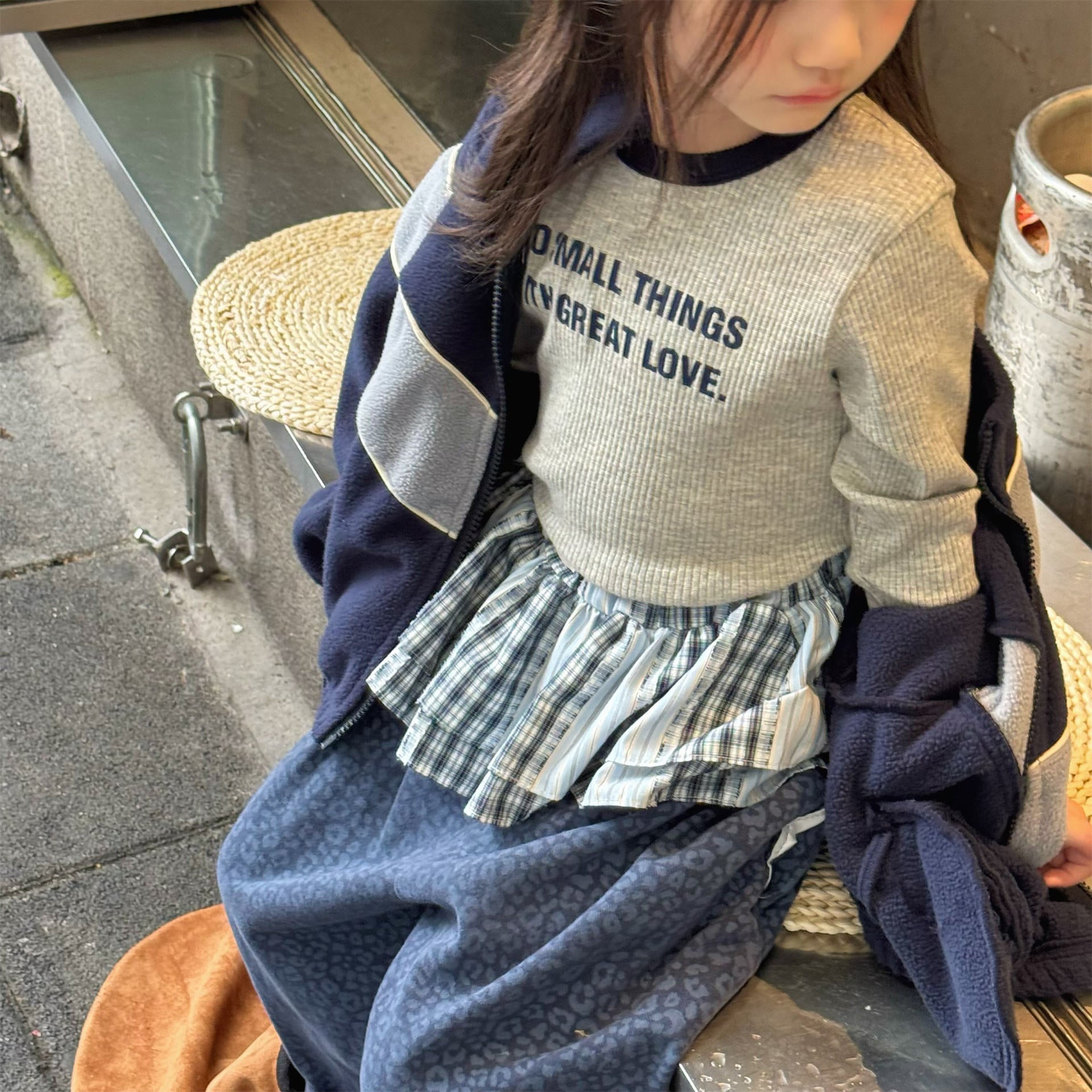 -バイカラージップアップフリースジャケットブルゾン裏起毛防寒アウター【mh0010912】 - mamahalo shop - ショートコート・ジャケット・ジャンパー -  べビー服 - 子供服 - 男の子 - 女の子