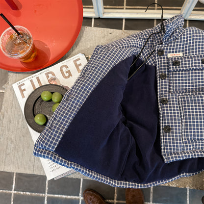 チェック柄ジャケット コート 中綿入り アウター【mh0011901】