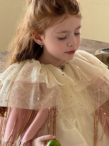 Princess Robe, Sequined Tulle Cape, Princess Style [mh0011896]