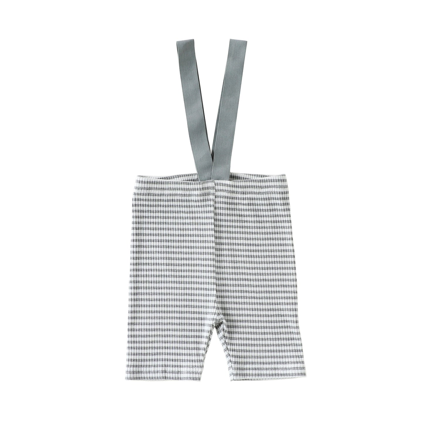 High Waisted Suspender Cotton Shorts Gingham Suspender Half Pants [mh0012782]