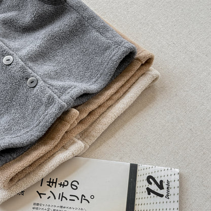 -フロントボタン付きフリースベスト【mh0010809】 - mamahalo shop - ベスト -  べビー服 - 子供服 - 男の子 - 女の子