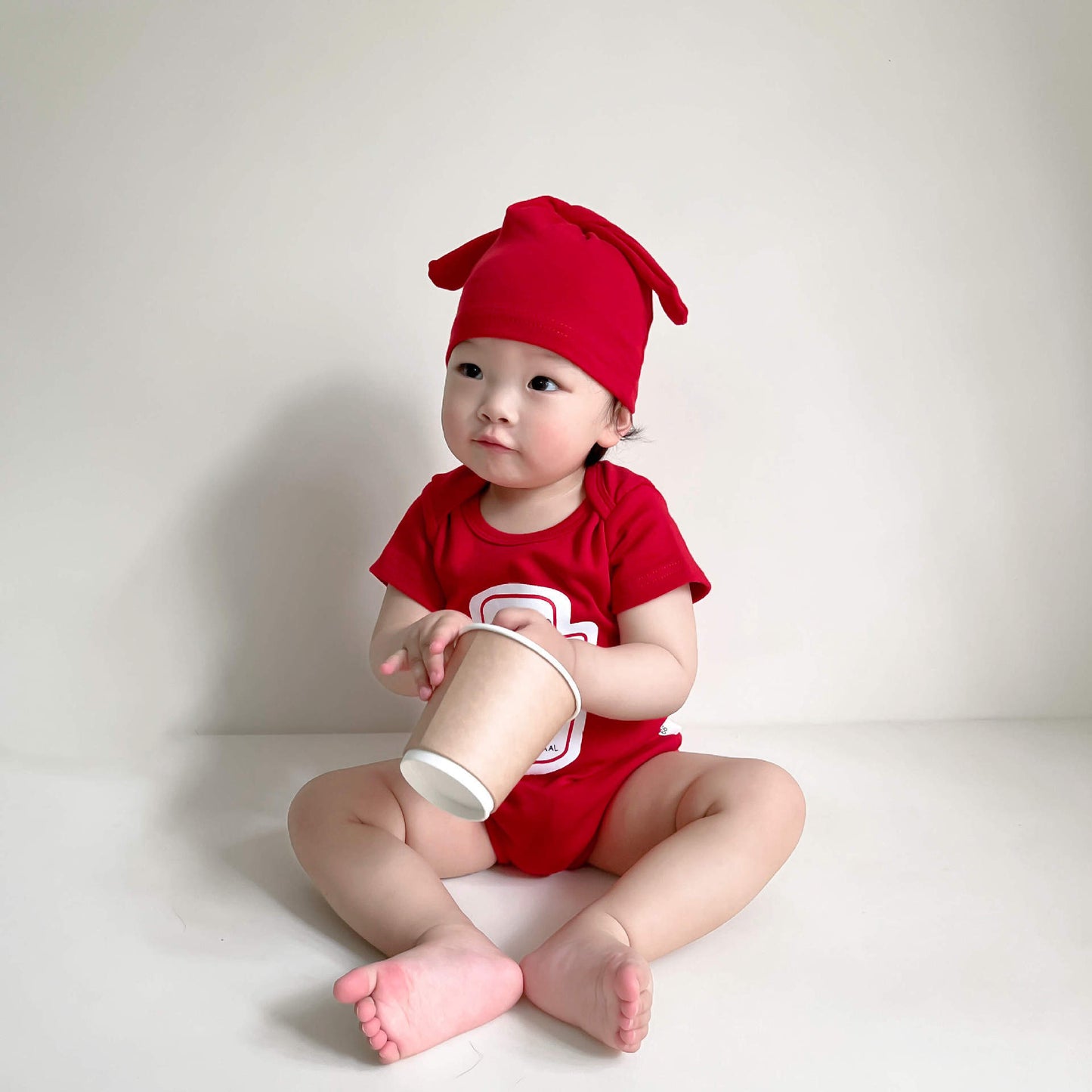 Short-Sleeve Sauce Print Costume Romper マスタード/ケチャップ 半袖ロンパース コスチューム【mh0013372】
