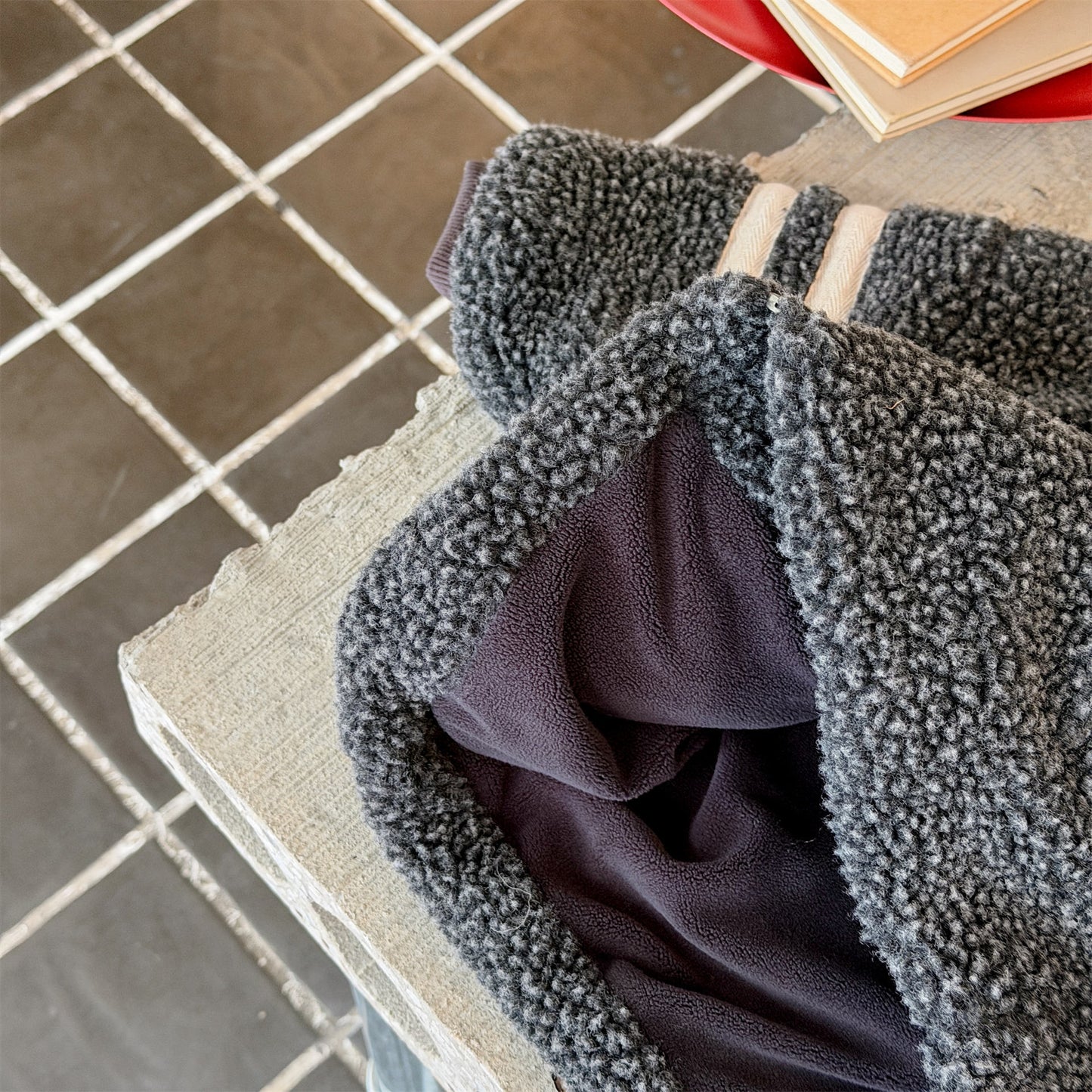 ボアフリースジャケット ダブルライン ジップアップ ボアブルゾン【mh0011903】