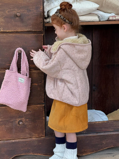 フーディジャケット フラワープリント 裏ボアフリース アウター【mh0011770】