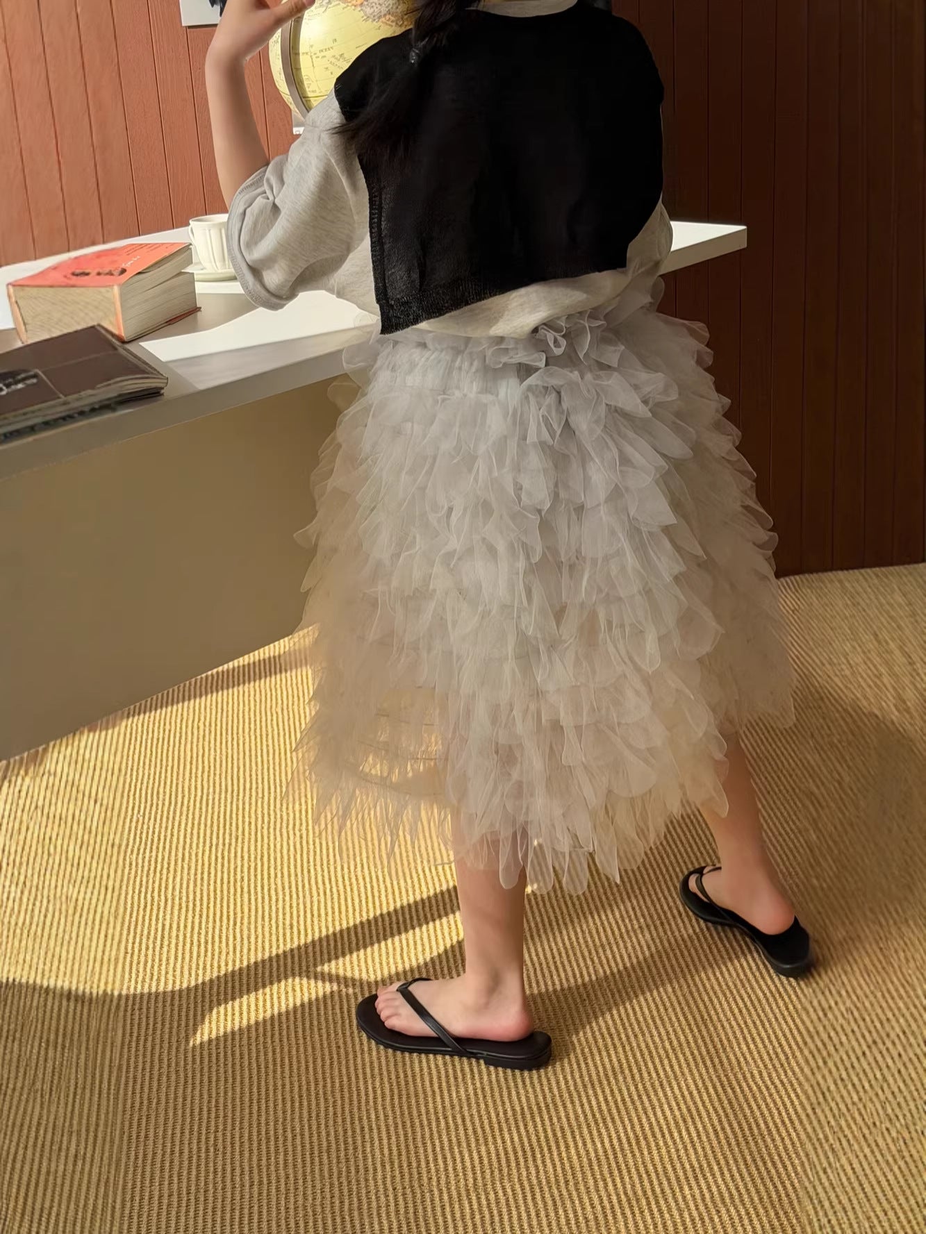 Puffy Mesh Cake Skirt チュール ティアードスカート【mh0012523】