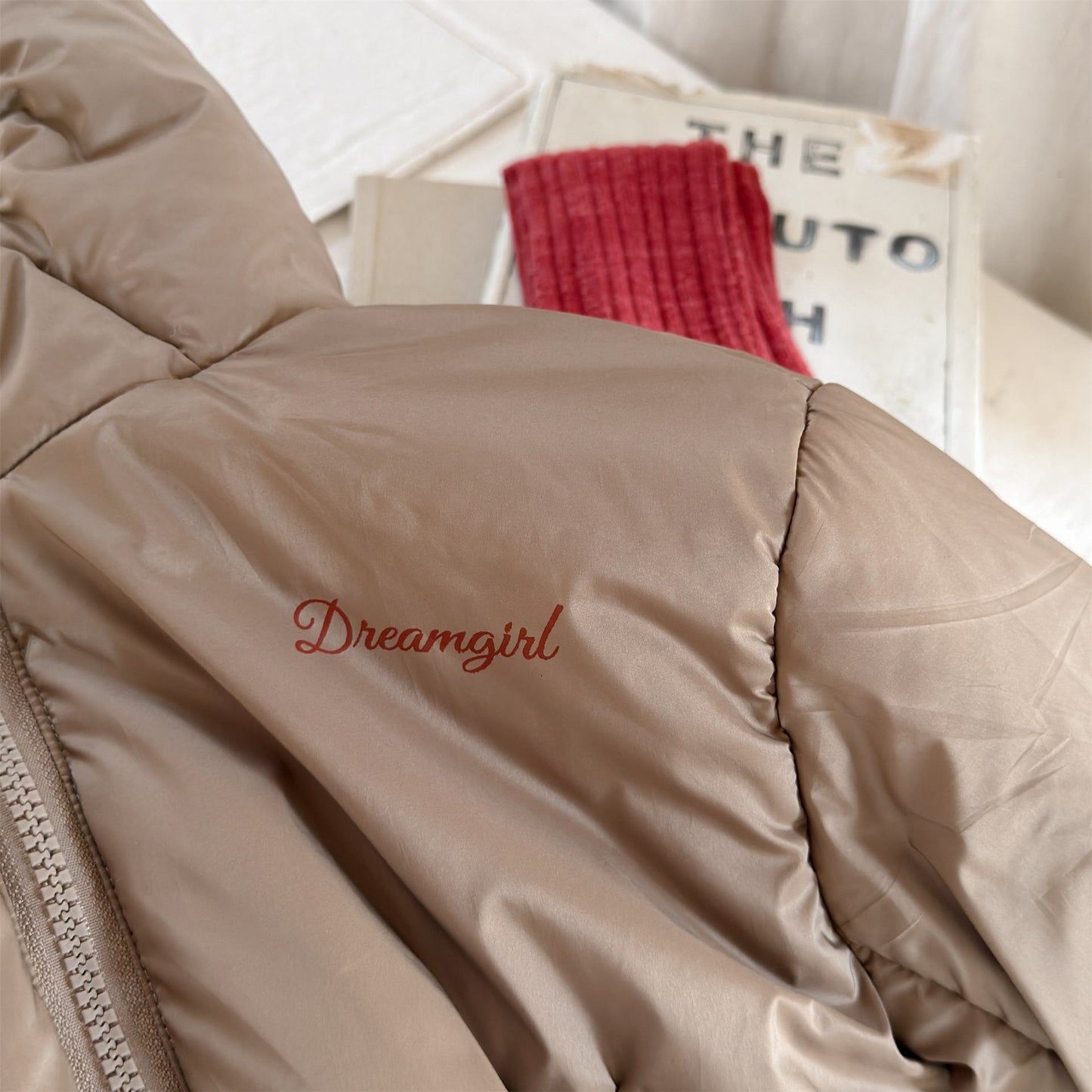 中綿フーディブルゾンジャケット 無地/ドット アウターコート【mh0011915】