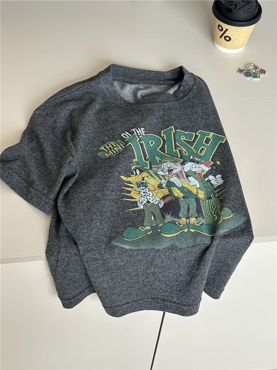 Cartoon Graphic T-Shirt キャラクター プリント 半袖Tシャツ【mh0012945】