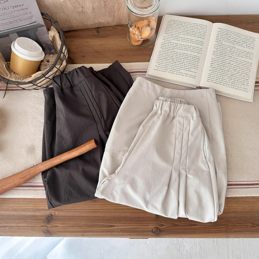 -ピンタック切り替えワイドガウチョパンツ【mh0010772】 - mamahalo shop - ロングパンツ・スウェットパンツ -  べビー服 - 子供服 - 男の子 - 女の子