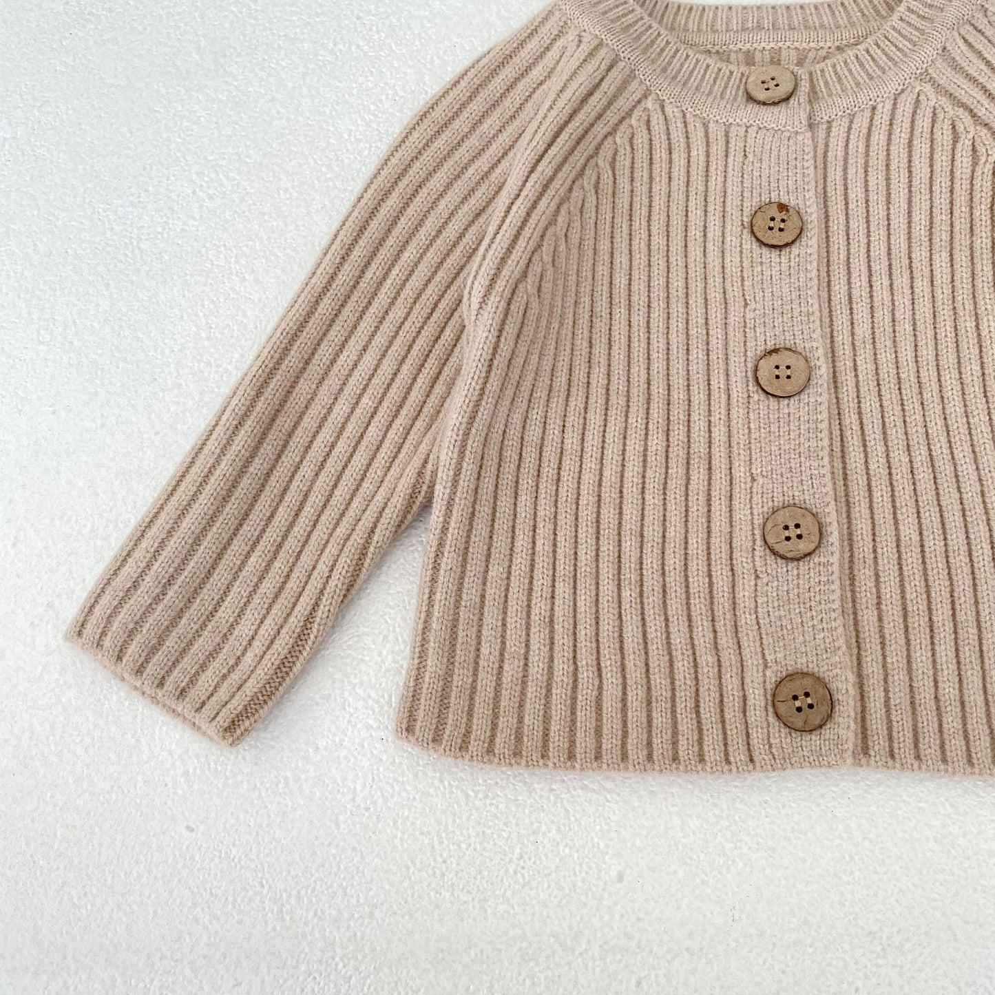 -ワイドリブ編みニットカーディガン長袖トップス【mh0010839】 - mamahalo shop - カーディガン・パーカー -  べビー服 - 子供服 - 男の子 - 女の子