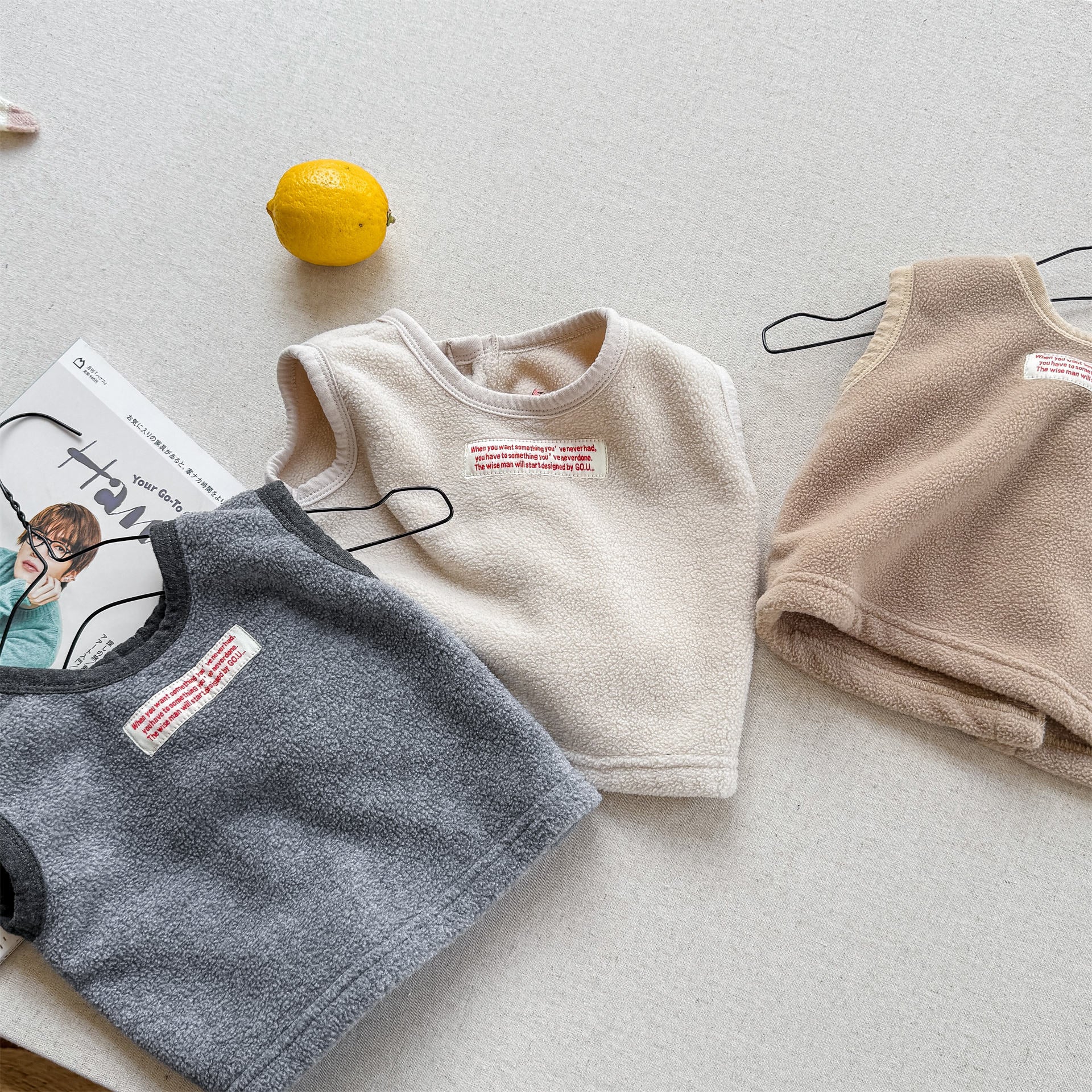 -フロントボタン付きフリースベスト【mh0010809】 - mamahalo shop - ベスト -  べビー服 - 子供服 - 男の子 - 女の子