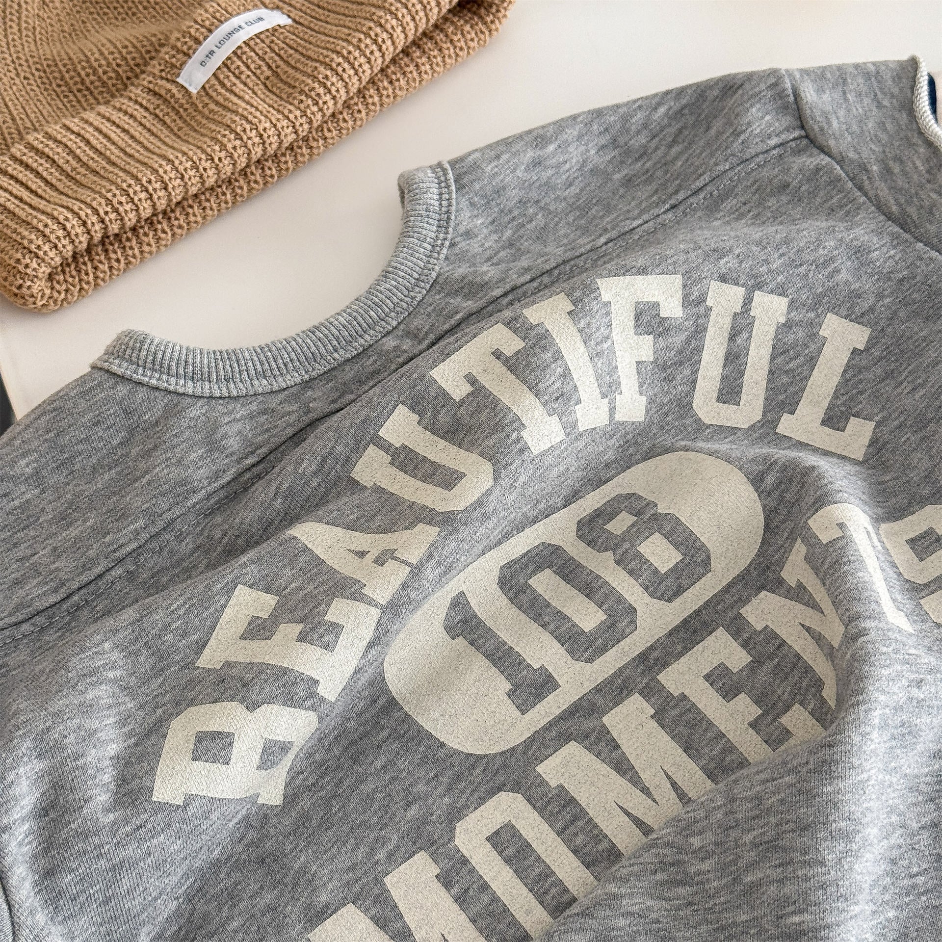 -ロゴプリントベストドッキング長袖Tシャツ スウェット【mh0010806】 - mamahalo shop - 長袖Tシャツ -  べビー服 - 子供服 - 男の子 - 女の子