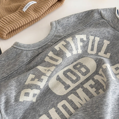 -ロゴプリントベストドッキング長袖Tシャツ スウェット【mh0010806】 - mamahalo shop - 長袖Tシャツ -  べビー服 - 子供服 - 男の子 - 女の子