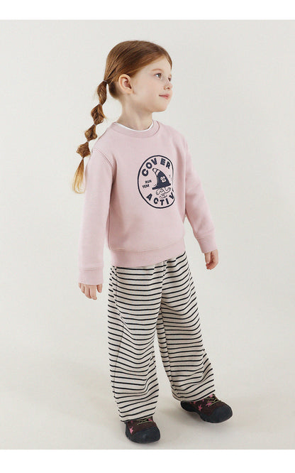 -長袖スウェットシャツ 裏起毛 プリント クルーネック 暖か【mh0011342】 - mamahalo shop - 長袖Tシャツ -  べビー服 - 子供服 - 男の子 - 女の子