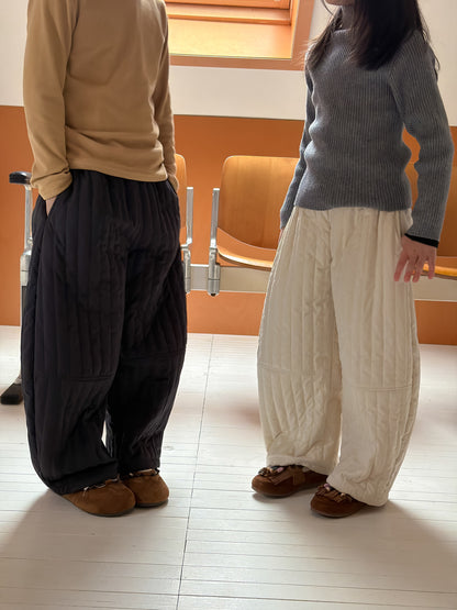 キルティングパンツ 防寒バレルパンツ ロングパンツ【mh0011869】