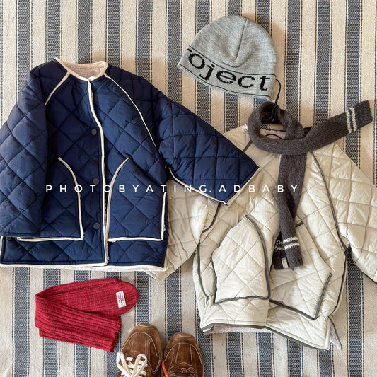 キルトジャケット ノーカラー キルティング アウター【mh0011924】