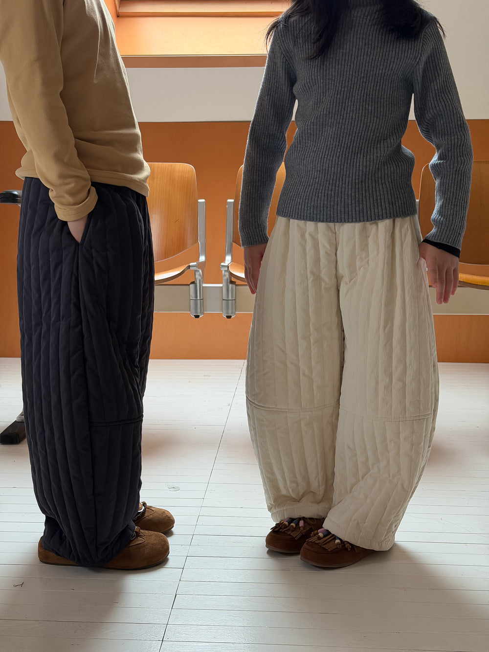 キルティングパンツ 防寒バレルパンツ ロングパンツ【mh0011869】