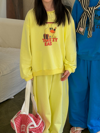 Dog Print Sweatshirt Set 犬 プリント スウェット セットアップ【mh0012515】