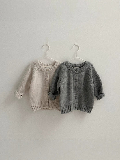 Baby Kids Round Neck Knit Cardigan【mh0014626】