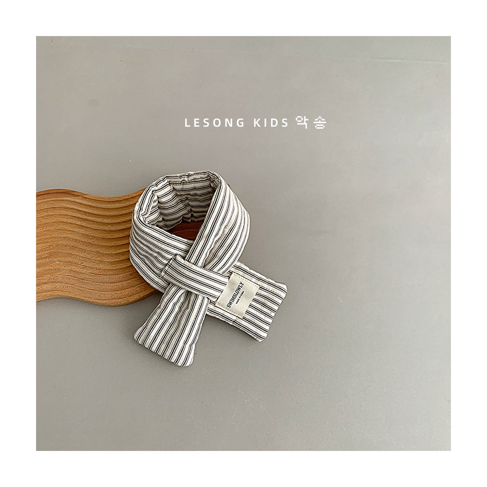 キッズマフラー チェック/ドット/ストライプ ネックウォーマー【mh0011796】